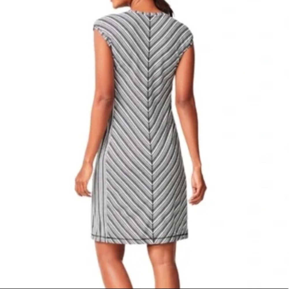 T by Talbots knit Dress mixed vertical stripes
